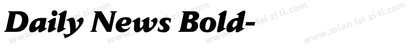 Daily News Bold字体转换